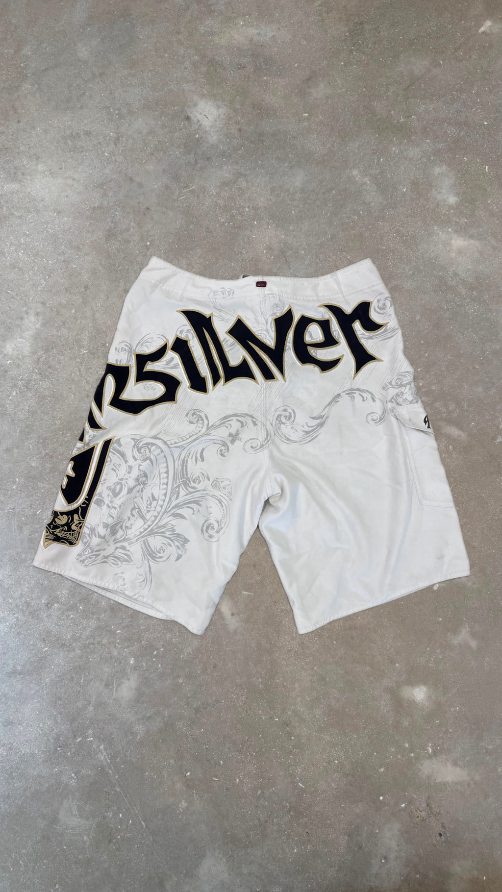 BS0030 WHITE QUICKSILVER BOARDSHORTS
