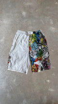 BS0109 T&C SURF White, Green and Blue Vintage Boardshorts (30")