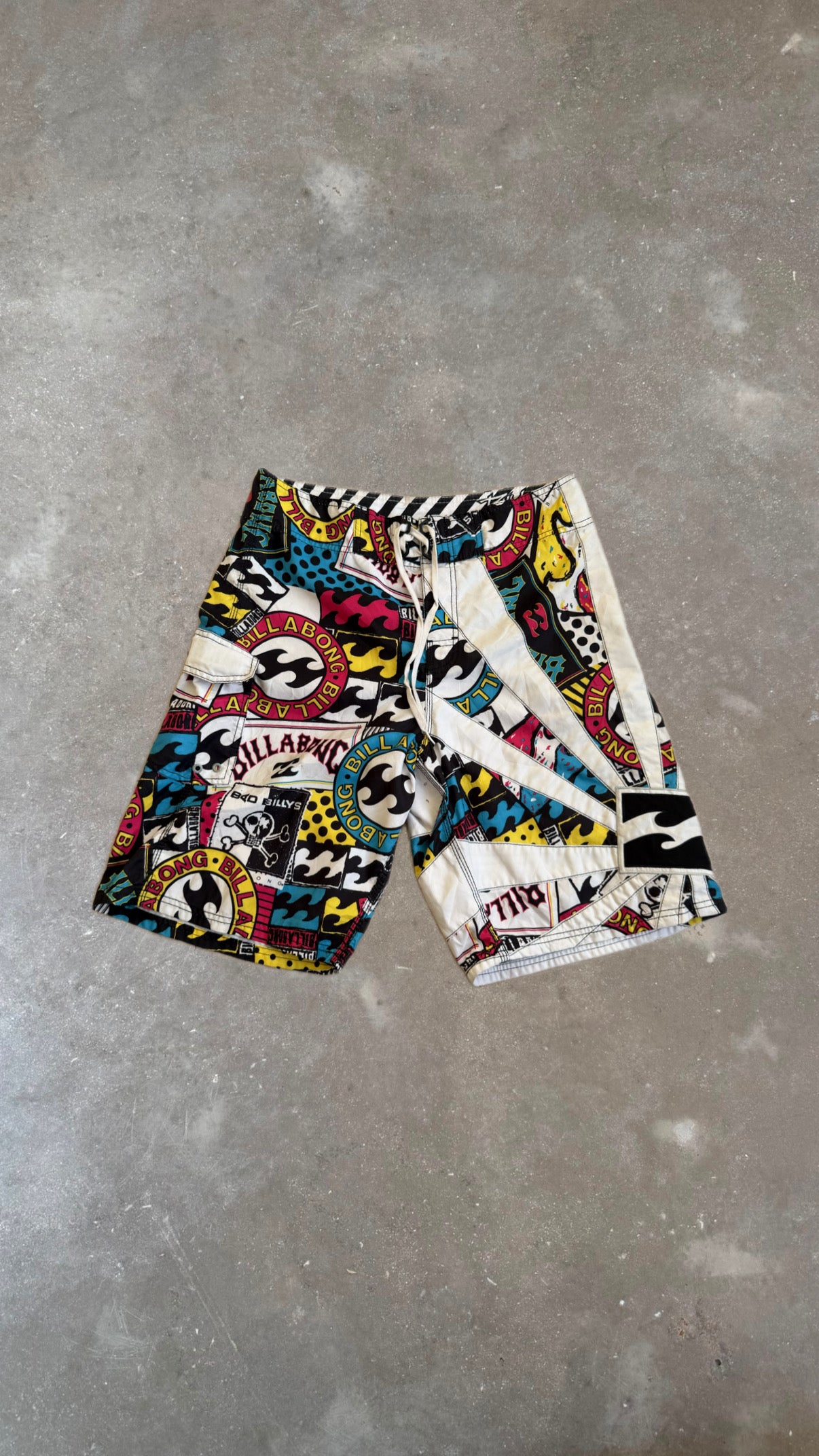 Billabong Colorful Boardshorts (White/Yellow) SIGNATURE