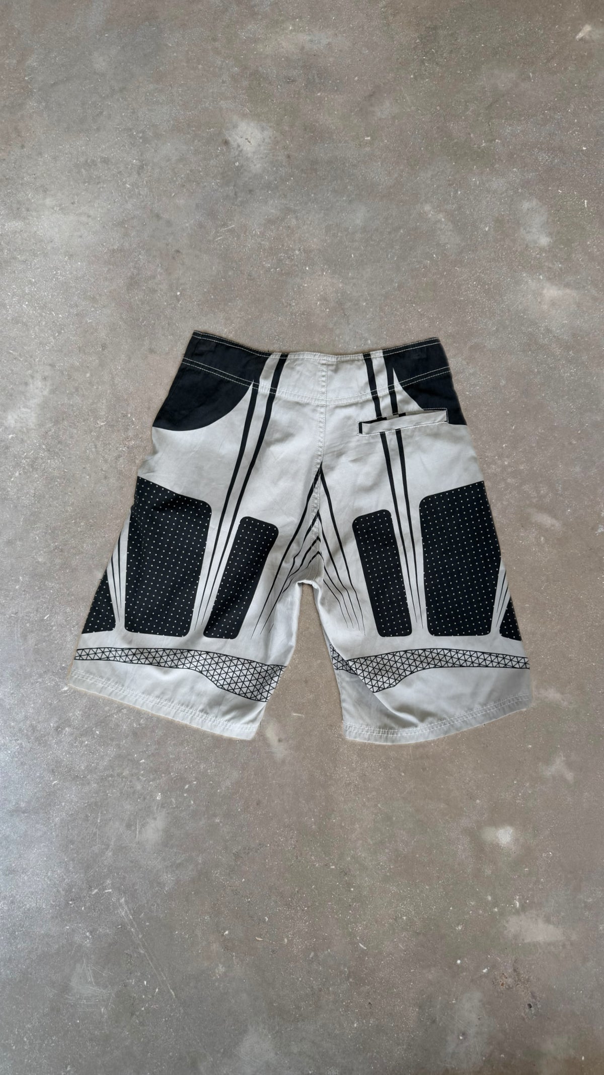 BS0144 Fox Black, White and Red Vintage Boardshorts (30")