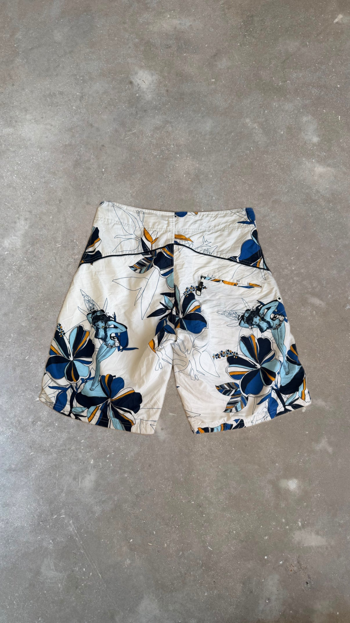 LOST FLORAL WHITE BOARDSHORTS