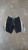 BS0150 Billabong Black, Blue and Beige Vintage Boardshorts (34")