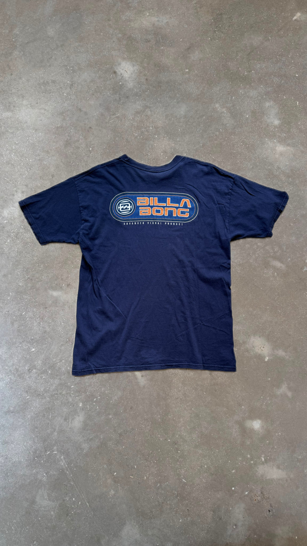 TS0037 Billabong Blue and Orange Vintage T-Shirt (L)