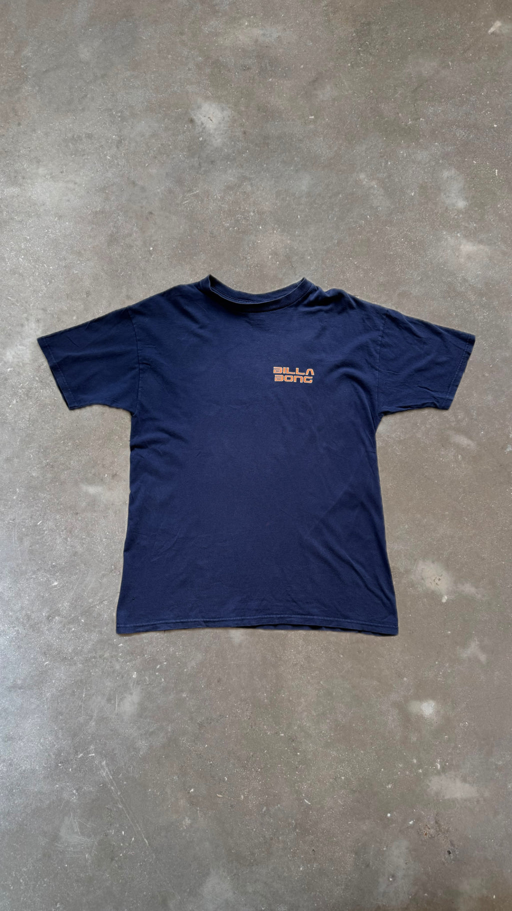 TS0037 Billabong Blue and Orange Vintage T-Shirt (L)