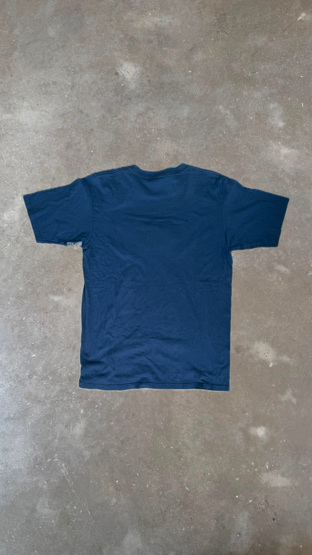 TS0046 Volcom Blue and Yellow Vintage T-Shirt (L)