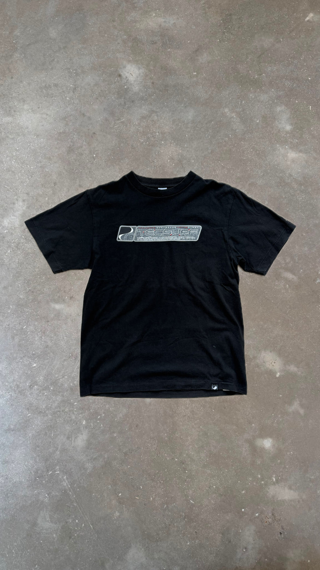 TS0043 T&C SURF Black, Gray and White Vintage T-Shirt (M)